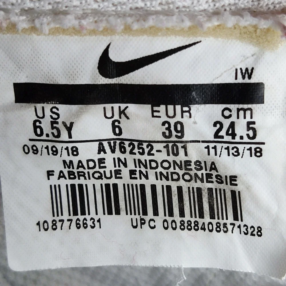 Nike Shoes Youth 6.5Y White Red Air Force 1 LV8 Utility AV6252-101 Low Top